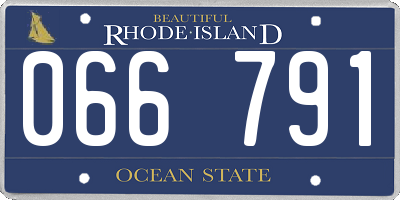 RI license plate 066791