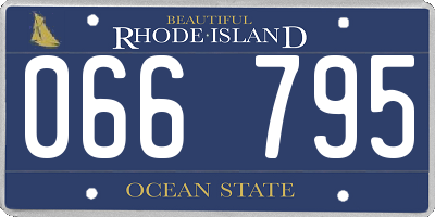 RI license plate 066795
