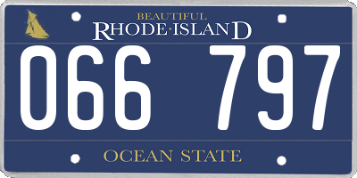 RI license plate 066797