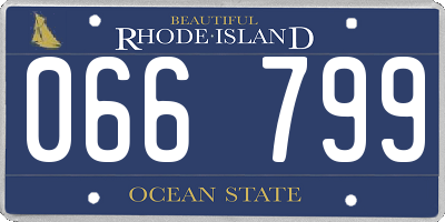 RI license plate 066799