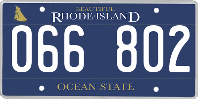 RI license plate 066802