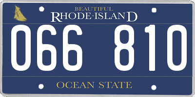 RI license plate 066810