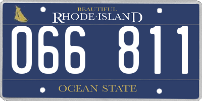 RI license plate 066811