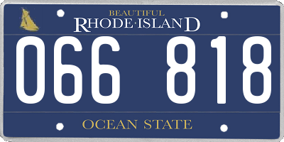 RI license plate 066818