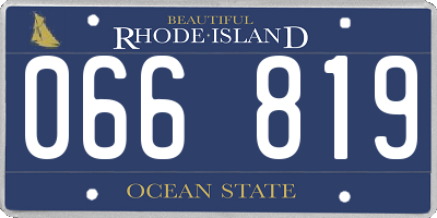 RI license plate 066819
