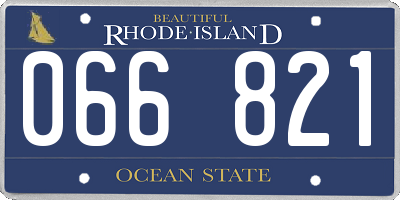 RI license plate 066821