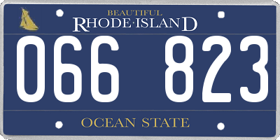 RI license plate 066823