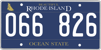 RI license plate 066826