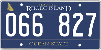 RI license plate 066827