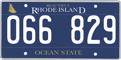 RI license plate 066829