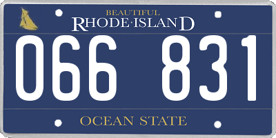 RI license plate 066831