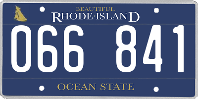 RI license plate 066841