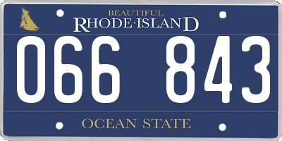 RI license plate 066843