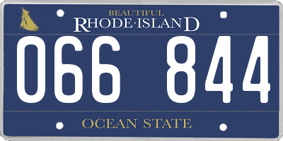 RI license plate 066844