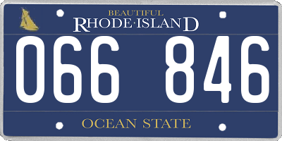 RI license plate 066846