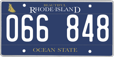 RI license plate 066848