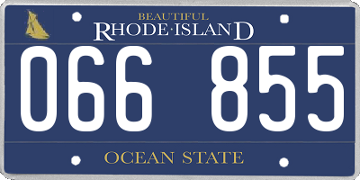 RI license plate 066855