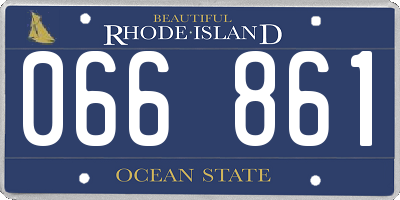 RI license plate 066861