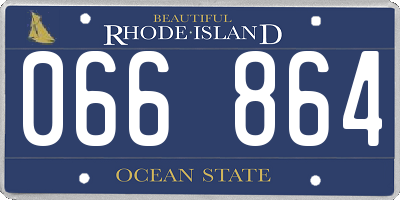 RI license plate 066864