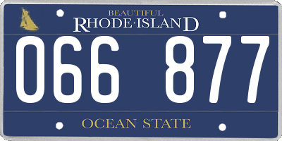 RI license plate 066877