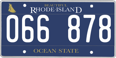 RI license plate 066878