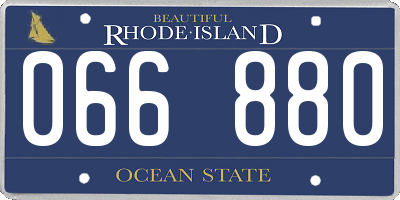 RI license plate 066880