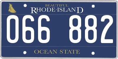 RI license plate 066882