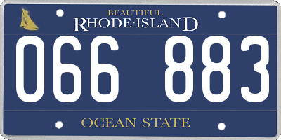 RI license plate 066883