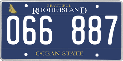 RI license plate 066887