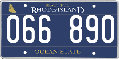 RI license plate 066890