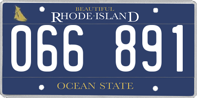 RI license plate 066891
