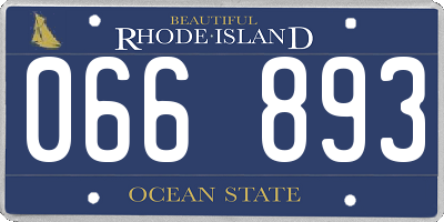 RI license plate 066893
