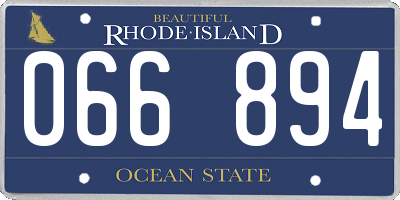 RI license plate 066894