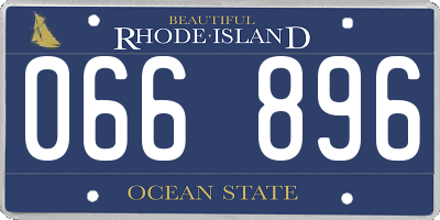 RI license plate 066896