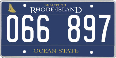 RI license plate 066897