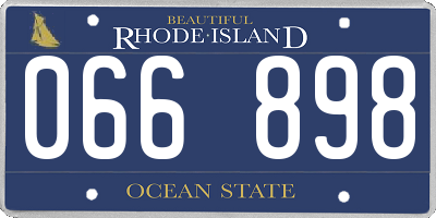RI license plate 066898