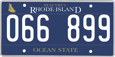 RI license plate 066899