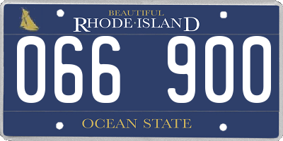 RI license plate 066900