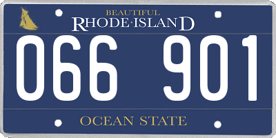 RI license plate 066901