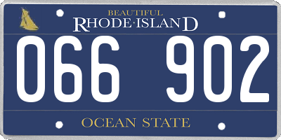RI license plate 066902