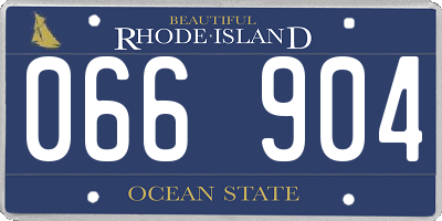 RI license plate 066904