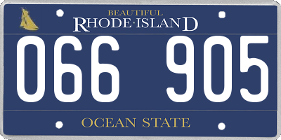 RI license plate 066905