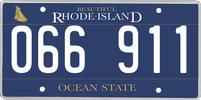 RI license plate 066911