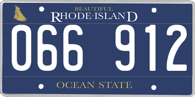 RI license plate 066912