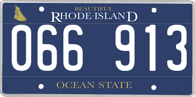 RI license plate 066913