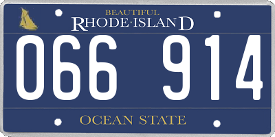 RI license plate 066914