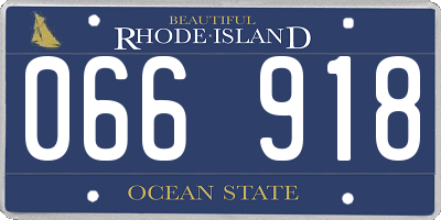 RI license plate 066918