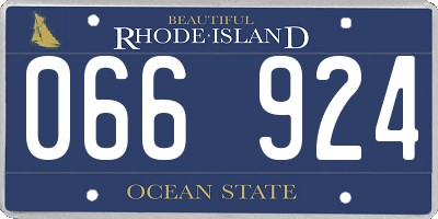 RI license plate 066924