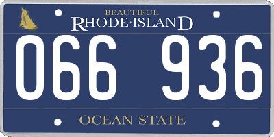 RI license plate 066936