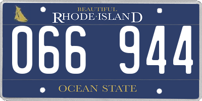 RI license plate 066944